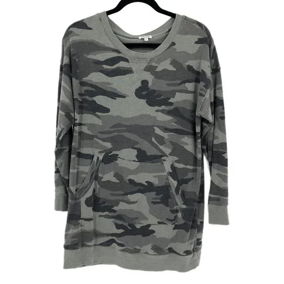 Splendid | Dresses | Splendid Green Camouflage Sweater Dress Made In Usa